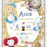 Convite Interativo Alice no Pais das Maravilhas