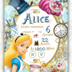 Convite Interativo Alice no Pais das Maravilhas