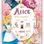 Convite Interativo Alice no Pais das Maravilhas