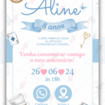 Convite Interativo Alice no Pais das Maravilhas