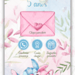 Convite Interativo gold Plus Lilo e Stitch