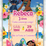 Convite Animado Simples Lilo e Stitch