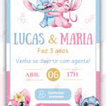 Convite Interativo Lilo e Stitch
