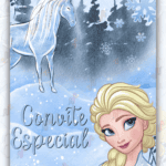 Convite Animado Frozen Aquarela