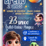Convite Interativo simples Astronauta