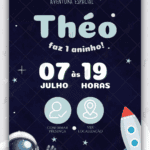 Convite Interativo simples Astronauta
