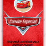 Convite Animado Plus Carros Disney