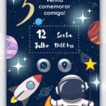 Convite Interativo simples Astronauta