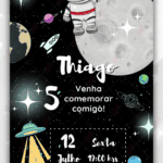 Convite Interativo simples Astronauta
