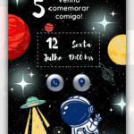 Convite Interativo simples Astronauta