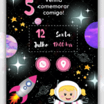 Convite Interativo simples Astronauta