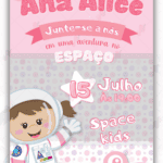 Convite Interativo simples Astronauta