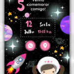 Convite Interativo simples Astronauta