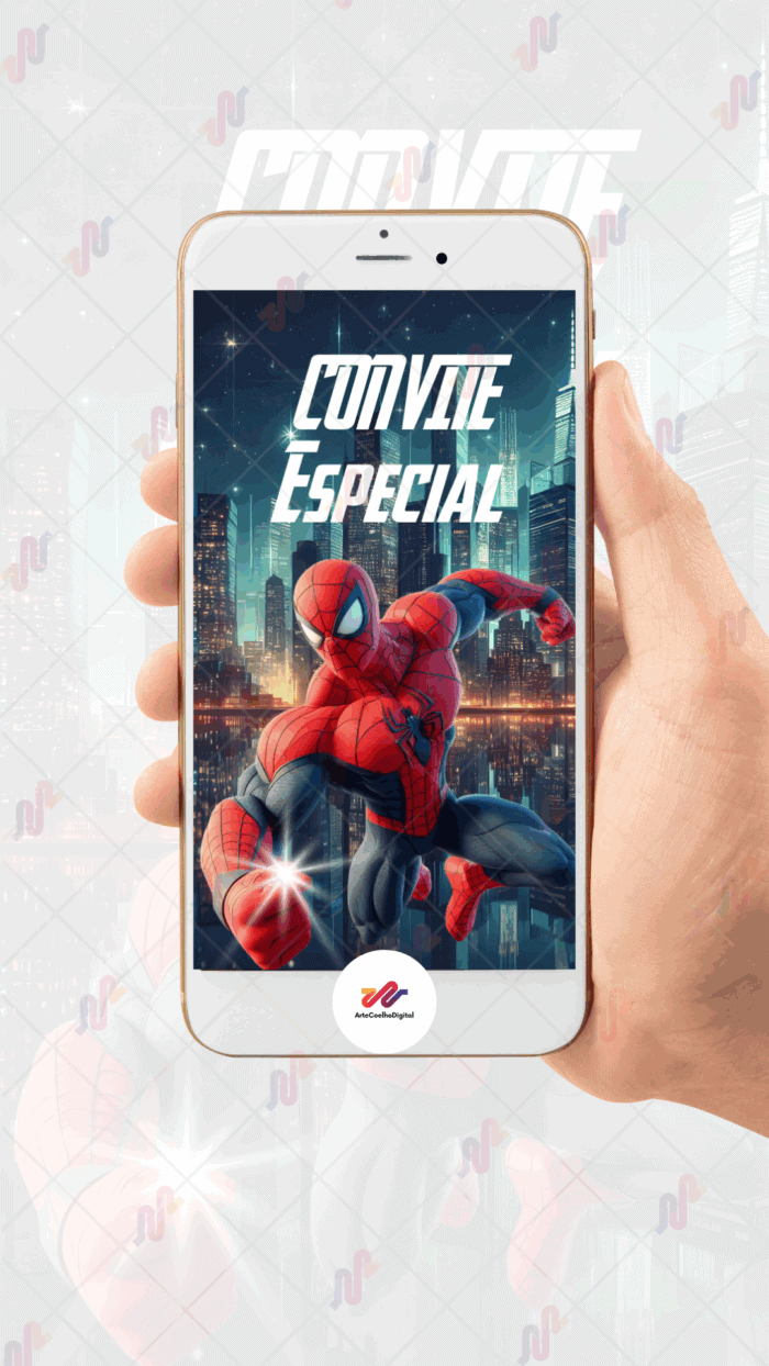 Convite animado Plus Homem aranha - Imagem 2