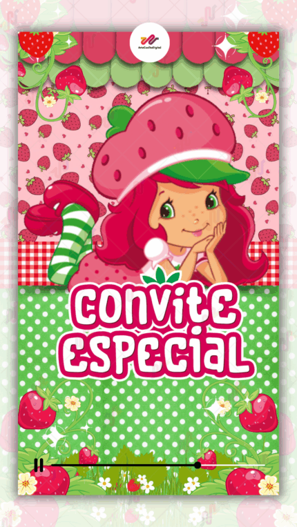 Convite animado Moranguinho