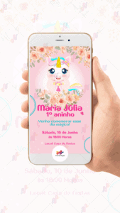 Convite Virtual Unicórnio - Imagem 2