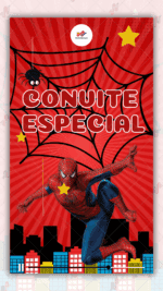 Convite animado Plus Homem aranha