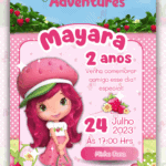 Convite animado Moranguinho