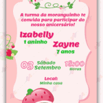 Convite digital Moranguinho