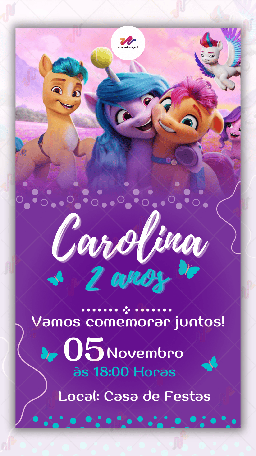 Convite Virtual Unicórnio