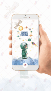 Convite Animado Plus Astronauta - Imagem 2