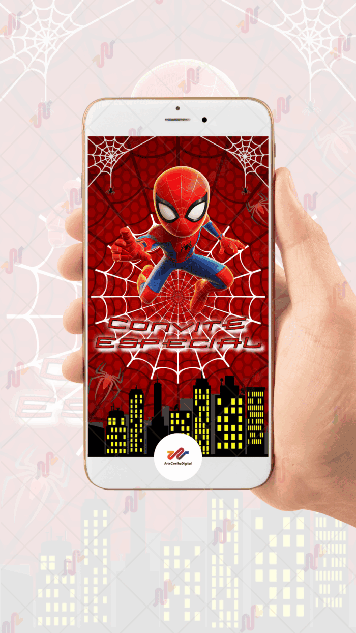 Convite animado Plus Homem aranha - Imagem 2