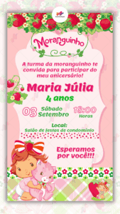 Convite digital Moranguinho
