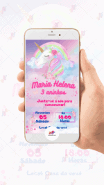 Convite Digital Unicórnio - Imagem 2