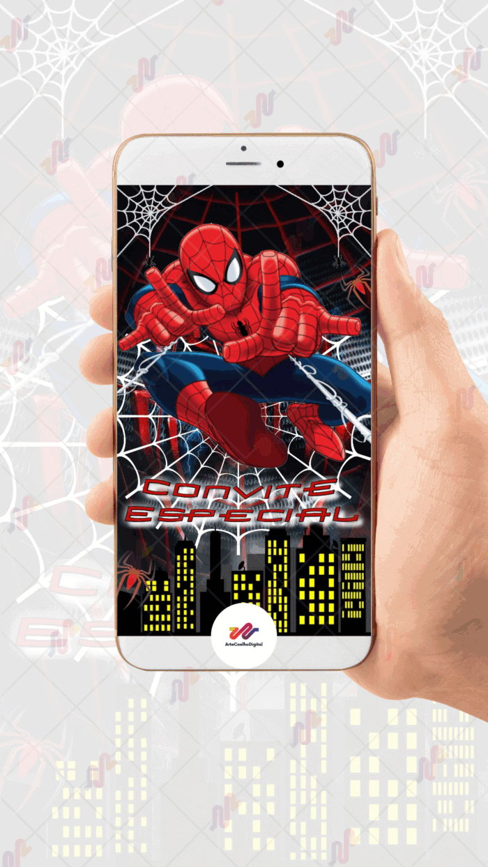 Convite animado Plus Homem aranha - Imagem 2