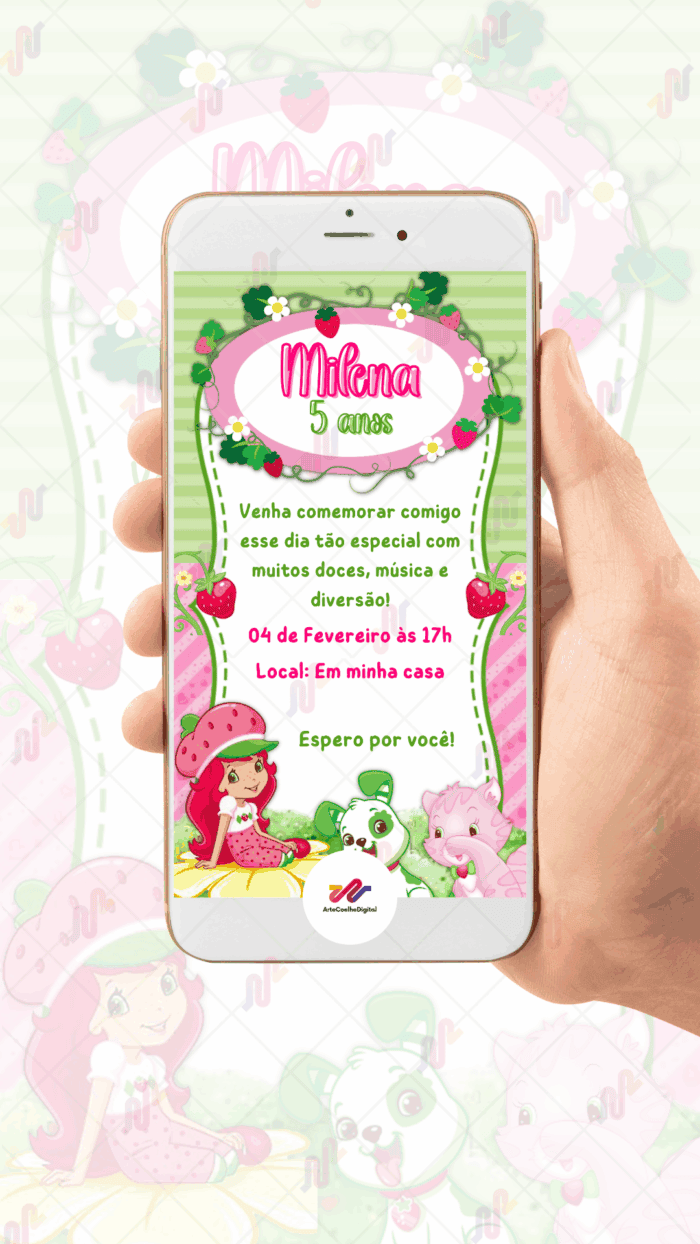 Convite digital Moranguinho - Imagem 2