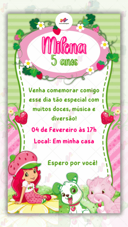 Convite digital Moranguinho