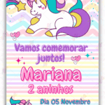 Convite Virtual Unicórnio