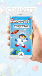 Convite Animado Plus Astronauta - Imagem 2