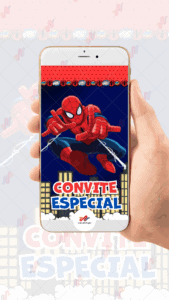 Convite animado Plus Homem aranha - Imagem 2
