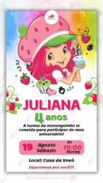 Convite digital Moranguinho