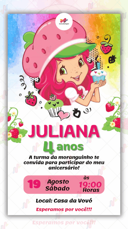 Convite digital Moranguinho