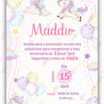 Convite Virtual Unicórnio