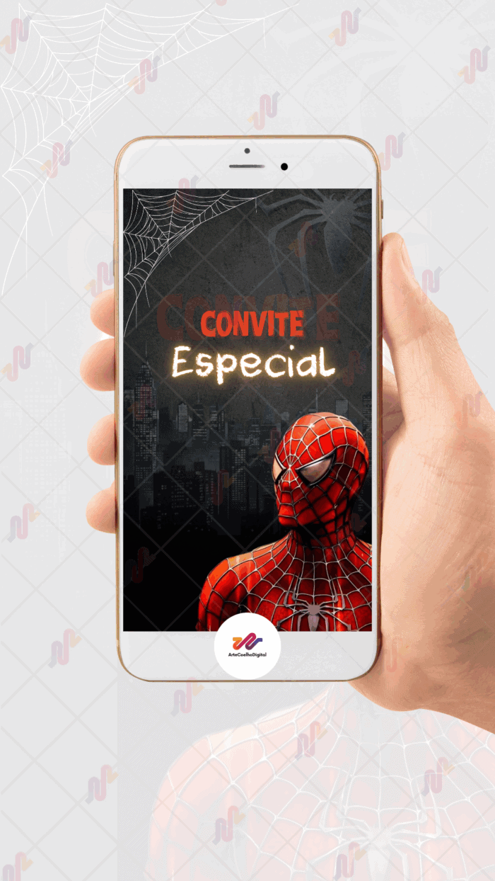Convite animado Plus Homem aranha - Imagem 2
