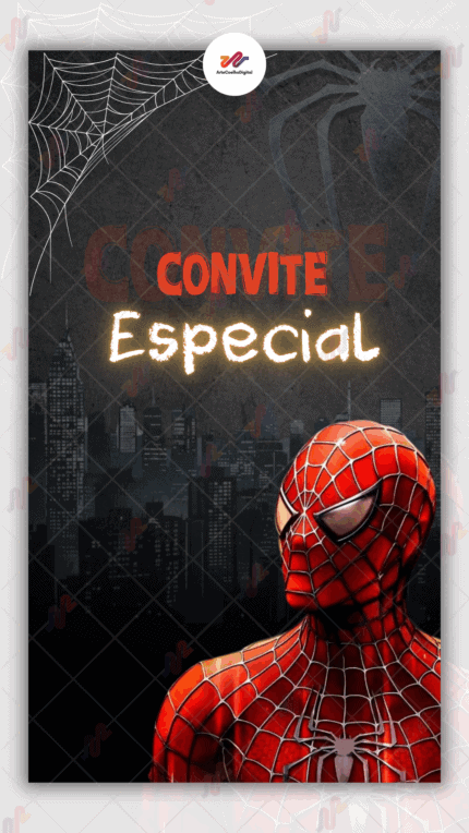 Convite animado Plus Homem aranha