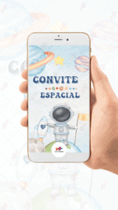 Convite Animado Plus Astronauta - Imagem 2