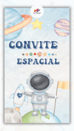 Convite Animado Plus Astronauta