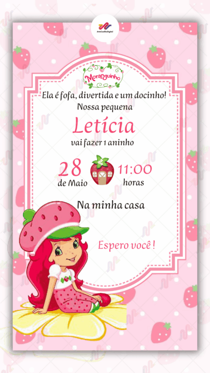 Convite digital Moranguinho