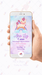 Convite Virtual Unicórnio - Imagem 2