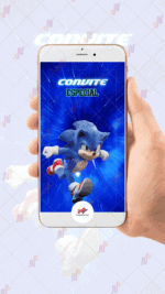 Convite Animado Plus Sonic - Imagem 2