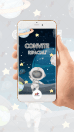 Convite Animado Plus Astronauta - Imagem 2