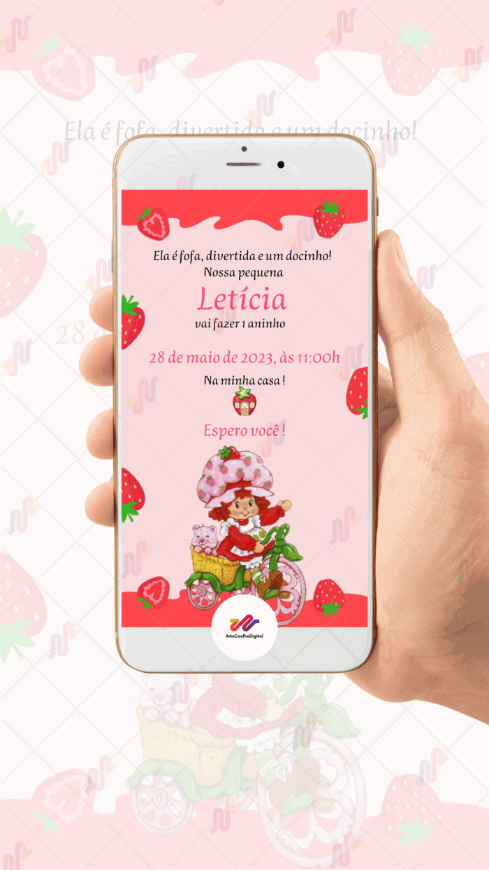 Convite digital Moranguinho - Imagem 2