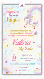 Convite Virtual Unicórnio