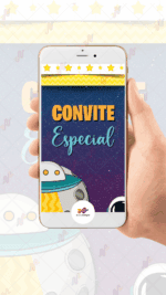 Convite Animado Plus Astronauta - Imagem 2