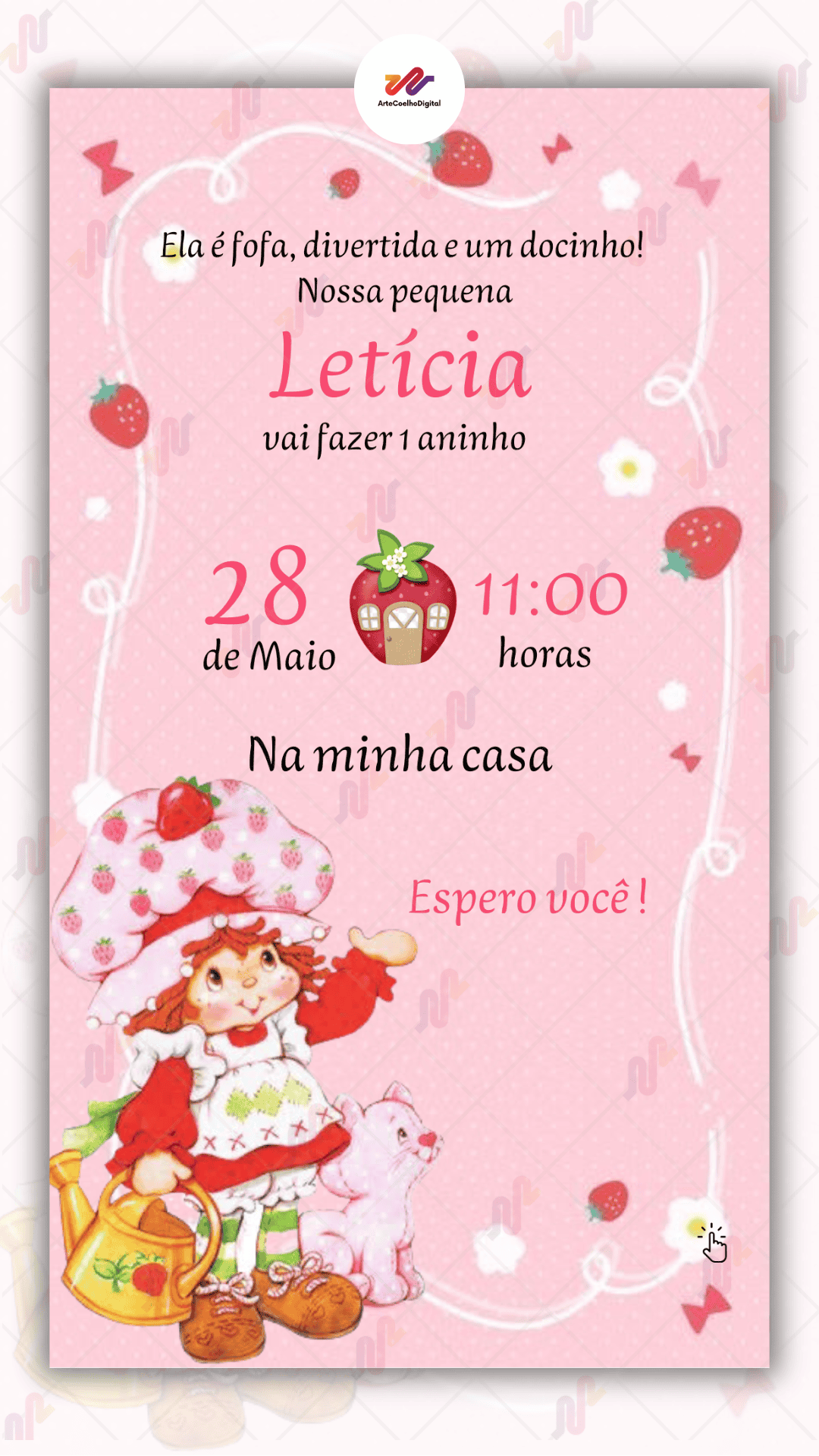 Convite digital Moranguinho