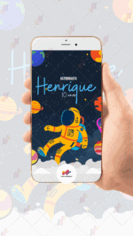 Convite Animado Plus Astronauta - Imagem 2